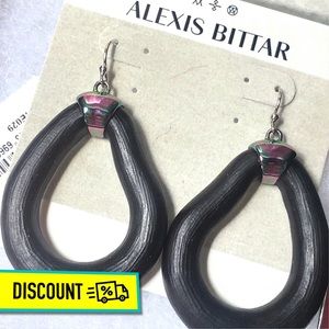 Alexis Bittar PVD Black Lucite Loops